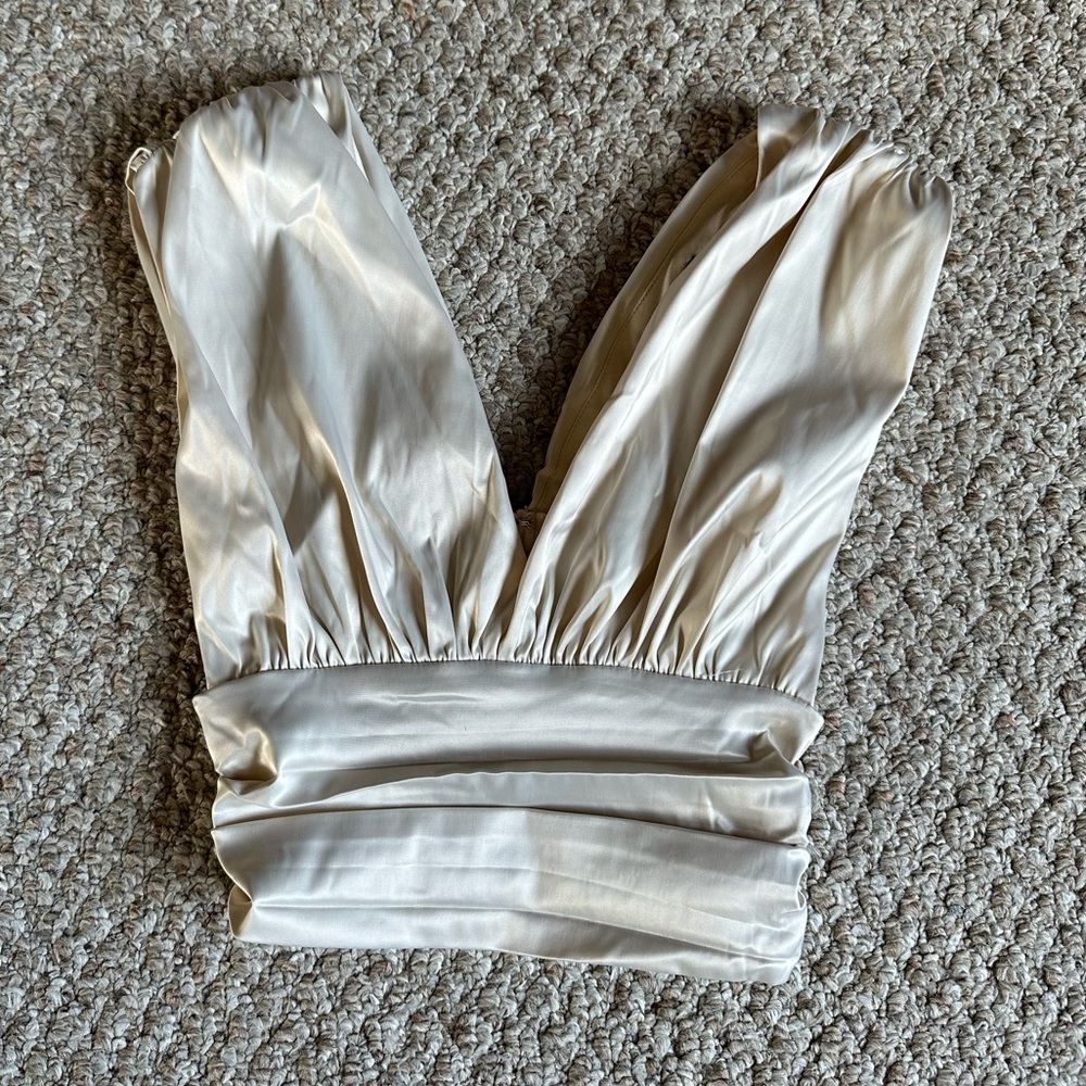 Fashion Nova satin crop top